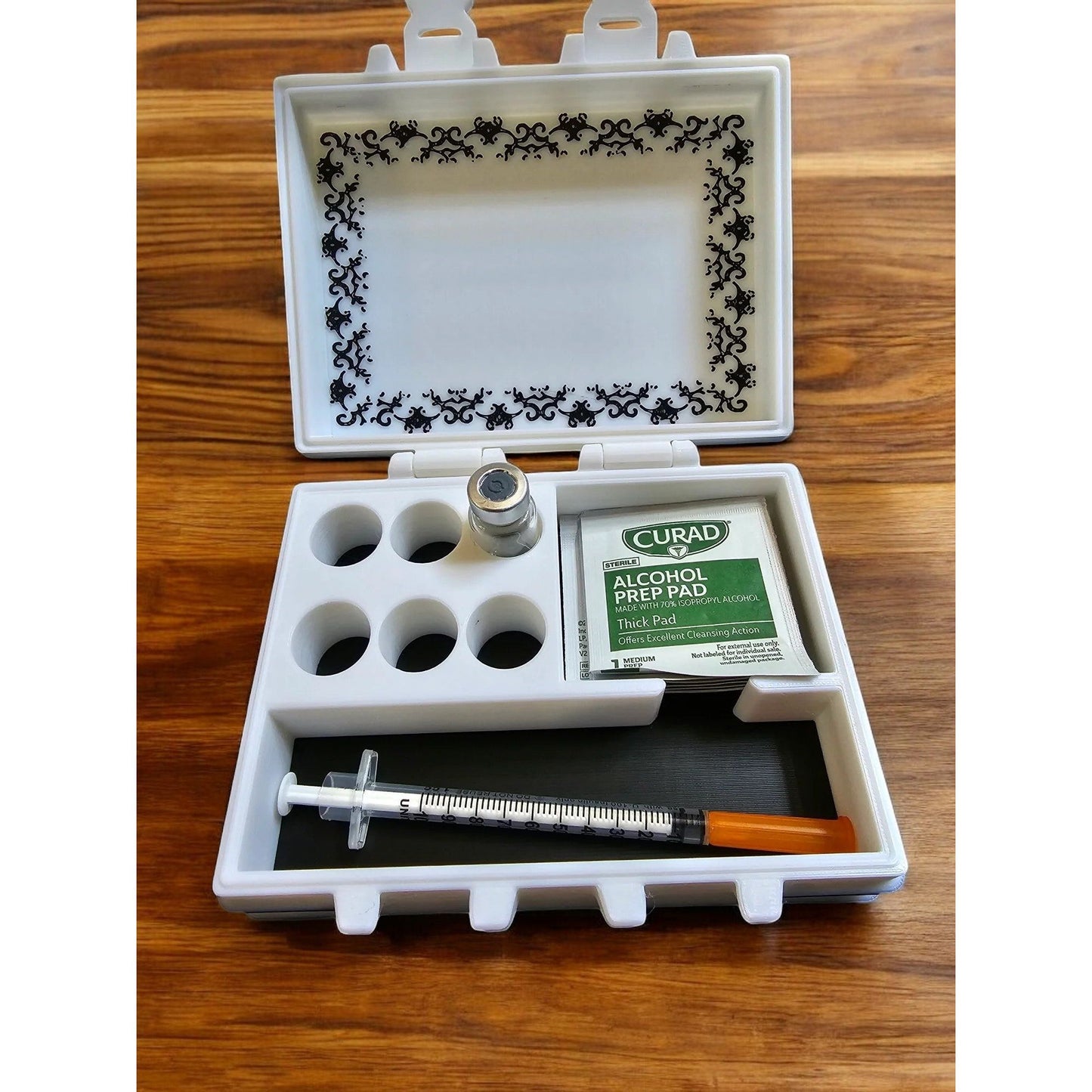 Decorative travel peptide case (holds 50 ml EASY TOUCH syringes only)